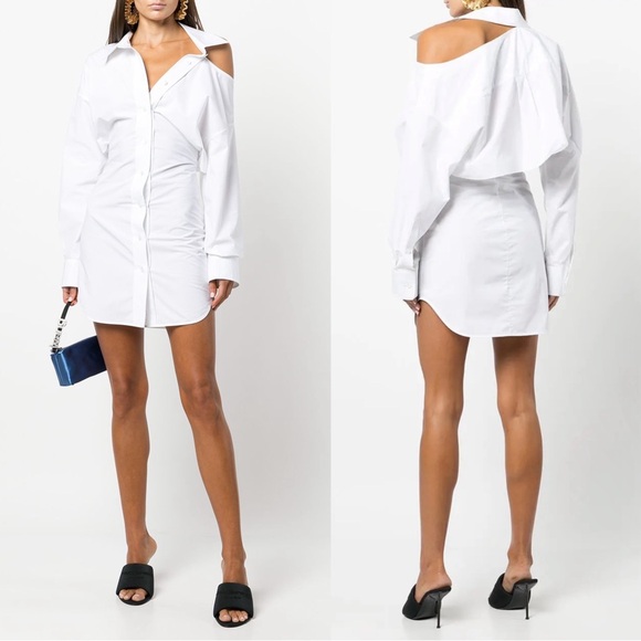 NWT Alexander Wang Cutout Open Back Shirt Dress - Picture 1 of 2